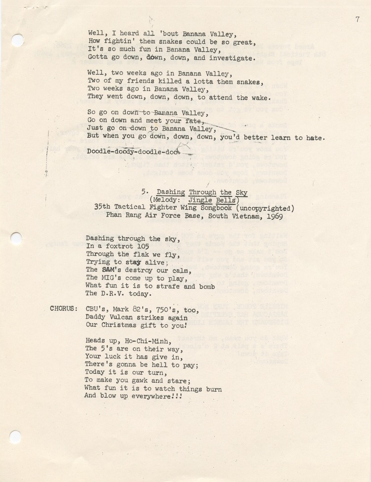 pages from Folksongs of the American Fighter Pilot